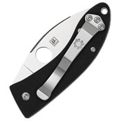 Spyderco Lil Lum Folding Knife With Satin Plain Blade And Black G10 Handles