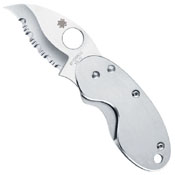 Spyderco Cricket C29 Stainless Steel Handle Folding Knife