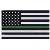 Ultra Force Thin Green Line Flag
