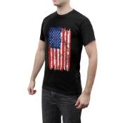 Distressed US Flag Athletic Fit T-Shirt