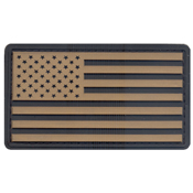 PVC US Flag Patch With Hook Back