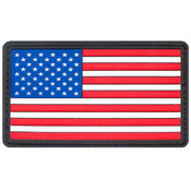 PVC US Flag Patch With Hook Back