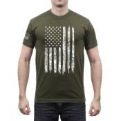 Distressed US Flag Athletic Fit T-Shirt