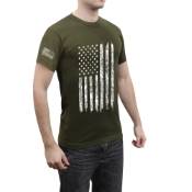 Distressed US Flag Athletic Fit T-Shirt