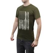 Distressed US Flag Athletic Fit T-Shirt