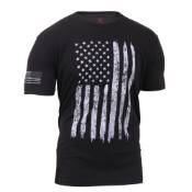 Distressed US Flag Athletic Fit T-Shirt