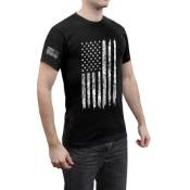 Distressed US Flag Athletic Fit T-Shirt