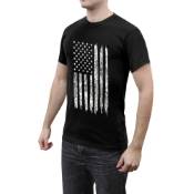 Distressed US Flag Athletic Fit T-Shirt