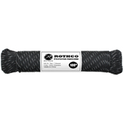 Black W Reflective Tracers Polyester Paracord