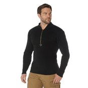 Mens Quarter Zip Acrylic Commando Sweater