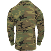 Mens Long Sleeve Vintage T-Shirt - Woodland Camo