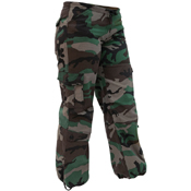 Ultra Force Womens Unwashed Camo Paratrooper Fatigue Pants