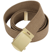 54 Inch Military Gold Buckle Web Belts