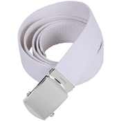 54 Inch Military Chrome Buckle Web Belts