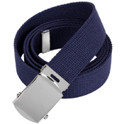64 Inch Military Color Web Chrome Buckle Belts