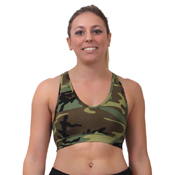 Military Inspired Camo Sports Bra