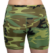 Womens Camo Workout Performance Legging Shorts