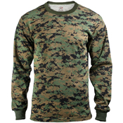 Mens Long Sleeve Digital Camo T-Shirts