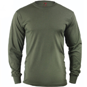 Mens Long Sleeve Solid T-Shirt