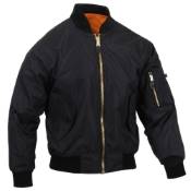 Lightweight Black MA-1 Flight Jacket