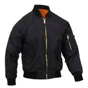 Lightweight Black MA-1 Flight Jacket