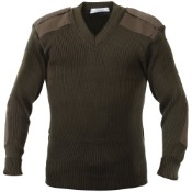 Mens GI Style Acrylic V-Neck Sweater