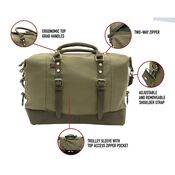 Premium Vintage Carry-On Travel Bag Olive Drab