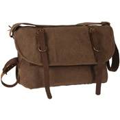 Vintage Canvas Explorer Shoulder Bag with Leather Accents