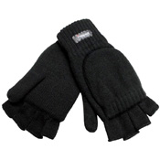 Thinsulate Flip Mittens - Black