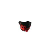 Neoprene Half Face Mask Red Flames